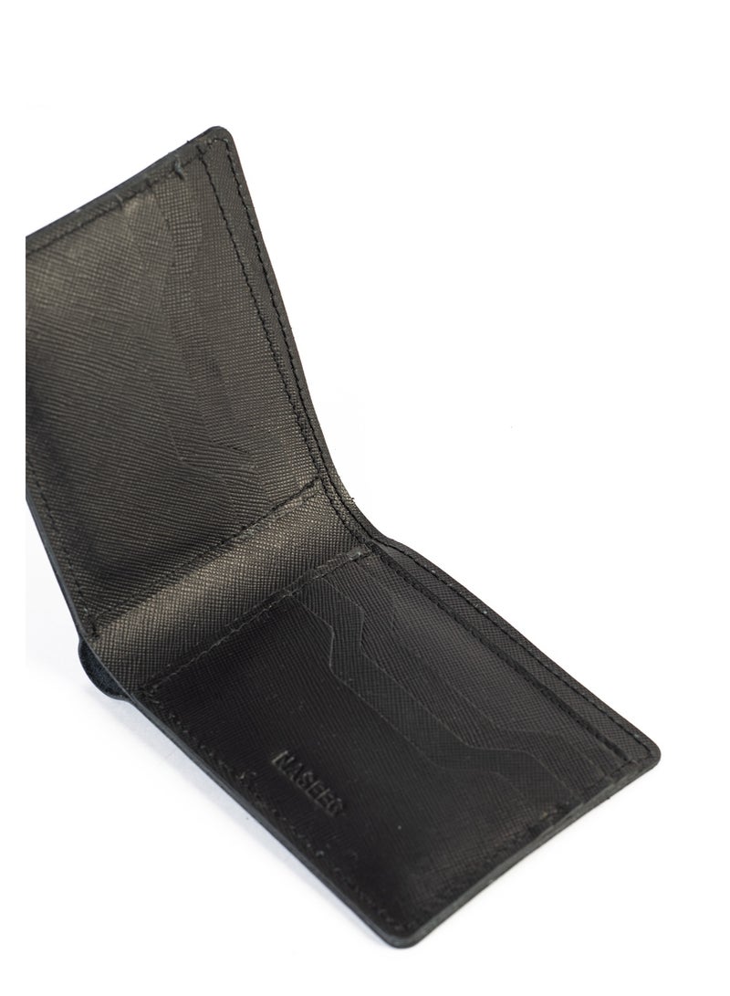NASEEG Narmer Genuine Leather Wallet From Naseeg - Black Saffiano - Image 4